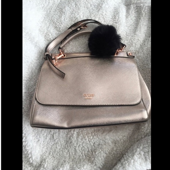 Guess Rose Gold Handbag Like New - Picture 1 of 6
